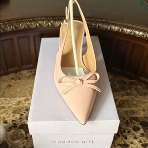 Madden Girl Blush Pink Slingback Heels